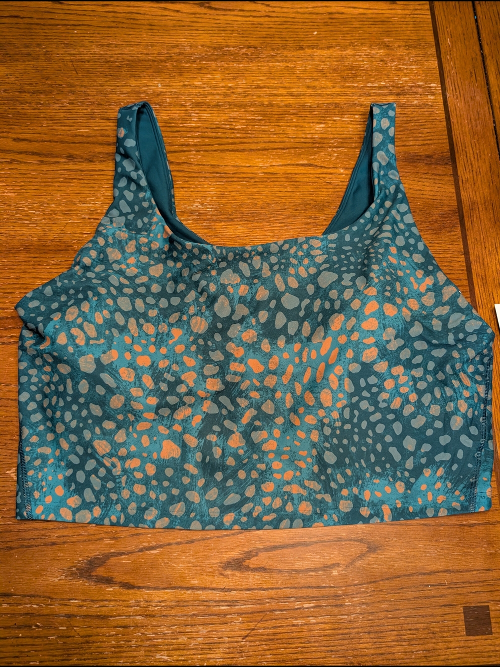 Old Navy Active Long Line Teal Animal Print Sports Bra NWT Women's XXL